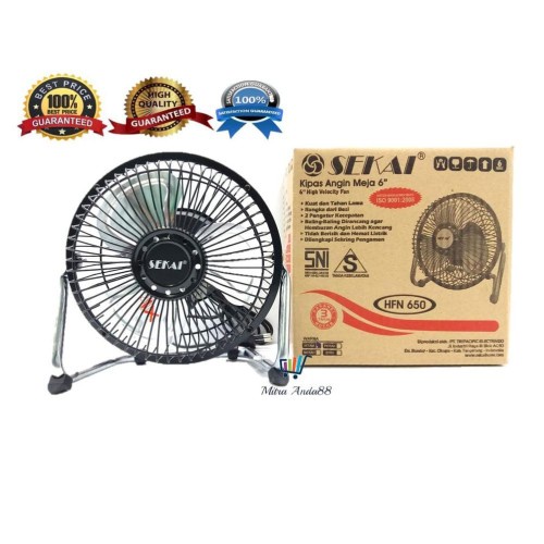 KIPAS ANGIN TORNADO SEKAI HFN 650 [6 INCH / DESK FAN]