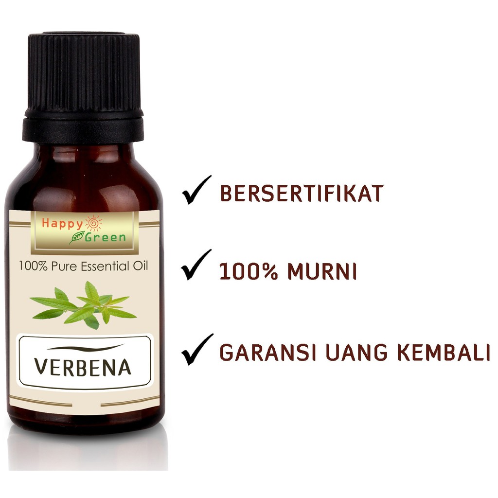 Happy Green Cape Verbena Essential Oil - Minyak Zinziba Murni Bersertifikat