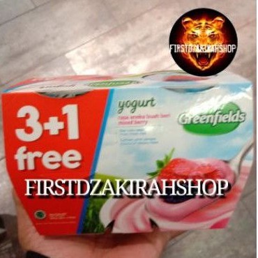

Greenfields yogurt mixed berry 125gr 3+1free