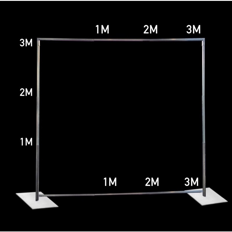Tiang Backdrop / Tiang Dekorasi / Tiang Gawang Besi 3x3