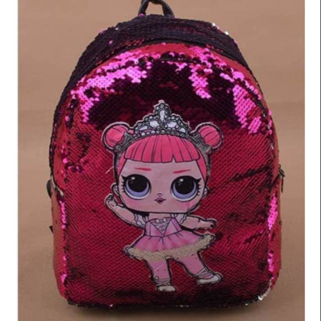 Tas Anak Sequin LOL pink usap berubah warna