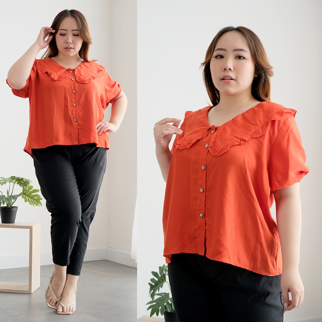 ELOKA TOP BAJU ATASAN BLOUSE WANITA BIGSIZE BIG SIZE JUMBO BESAR MURAH-5