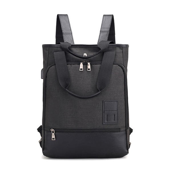 313 Canvas Travel Laptop Backpack Minimalist Bag With USB Port - 13.3 inch