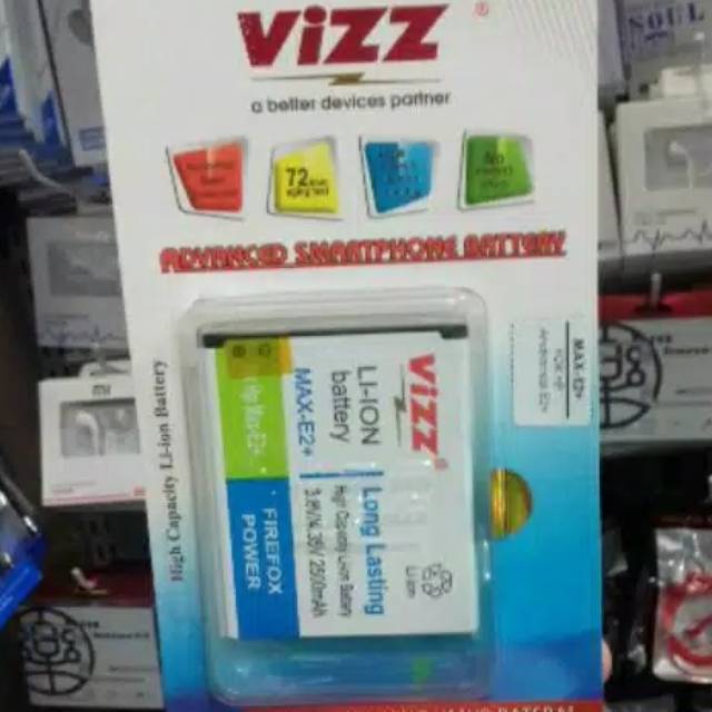 Baterai Vizz Andromax E2+ / Baterai double power Andromax E2 Plus
