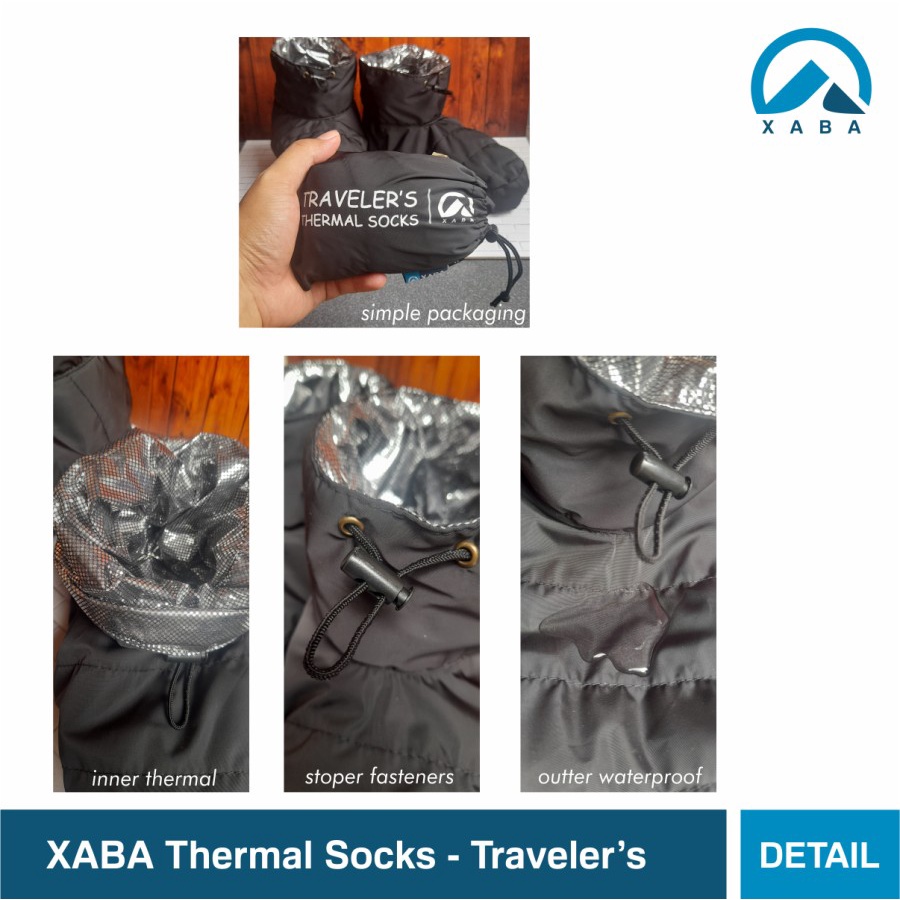 kaos kaki gunung XABA thermal socks waterproof hiking camping outdoor activity travelers traveling