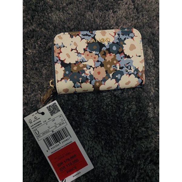 Mango floral Saffiano-Effect Purse