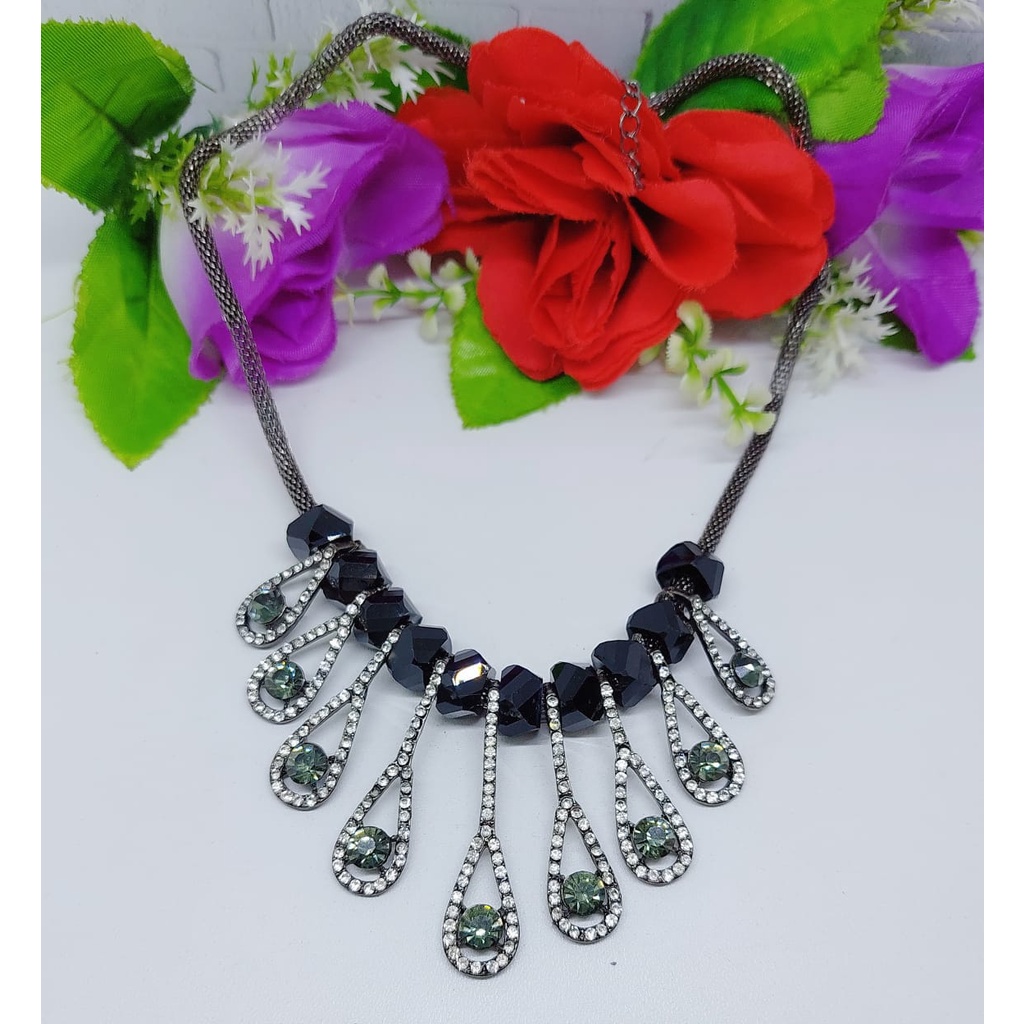 Aksesoris kalung fashion kalung elegan kalung hijab aksesoris cantik kalung daun elegan cantikA10-13