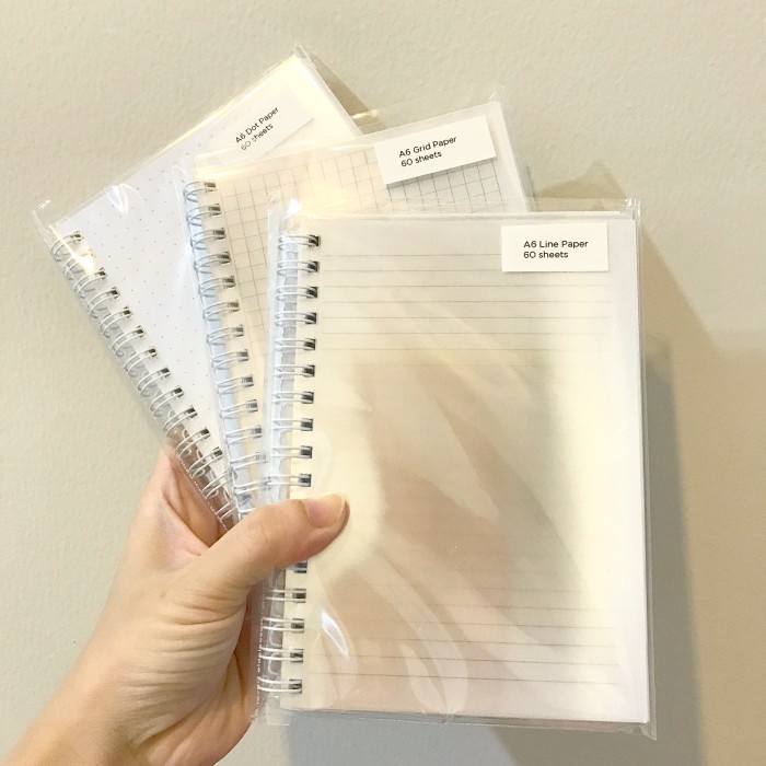 

Craft Note Book A5 A6 A7 Kraft Spiral Buku Catatan Sketch Book Jurnal - Craft A6, Blank Paper