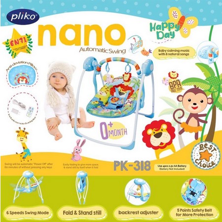 Ayunan Bayi Pliko Nano Automatic Baby Swing PK-318 Bouncer Elektrik Otomatis Makassar