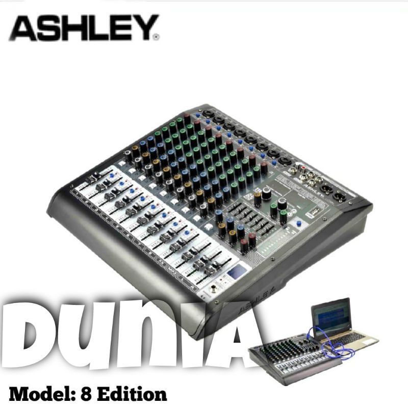 Mixer Audio Ashley 8 Edition Original 8 Channel Bluetooth - USB Interface