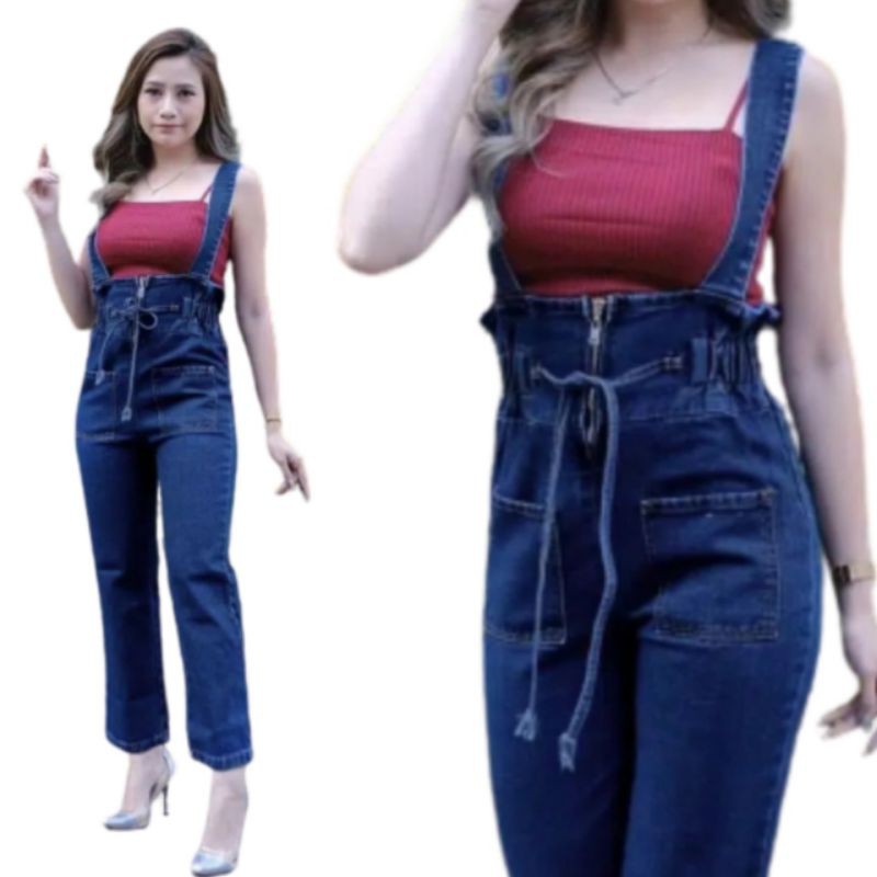 Baju Monyet Wanita Celana Kodok Jins Pakaian Wanita Overall Jumpsuit