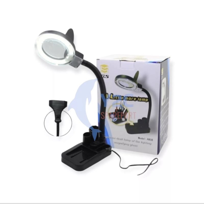 LAMPU  SERVIS / SERVICE + KACA PEMBESAR SUNSHINE SS-A808 / ALAT SERVIS HP   MURAH