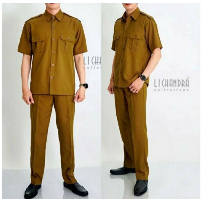 SERAGAM SAFARI PRIA LICHANDRA/SERAGAM DINAS/SAFARI PNS/PEMDA MUDA & PEMDA TUA