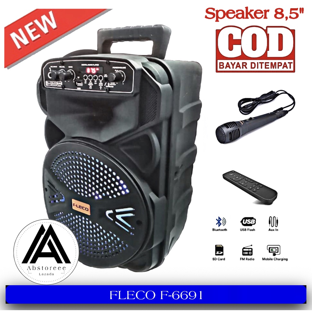 Promo Speaker Sepeker Spiker Salon Bluetooth Blutut Fleco 6691 Atau D Bunus Microfon