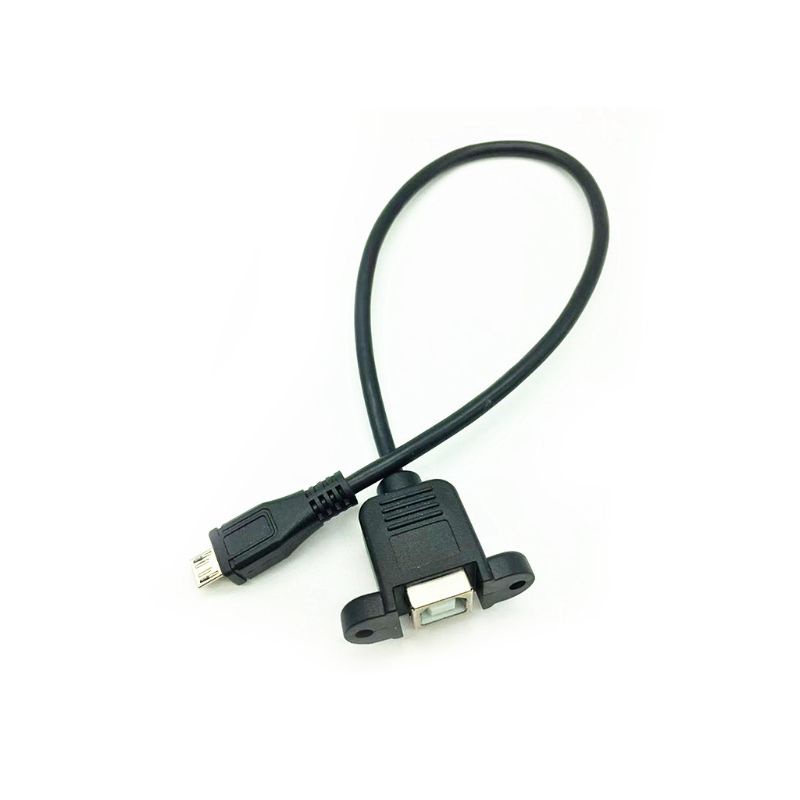 VIVI   30/50cm Micro USB Male to USB2.0 B Type Female Adapter Cable Panel Mount Hole