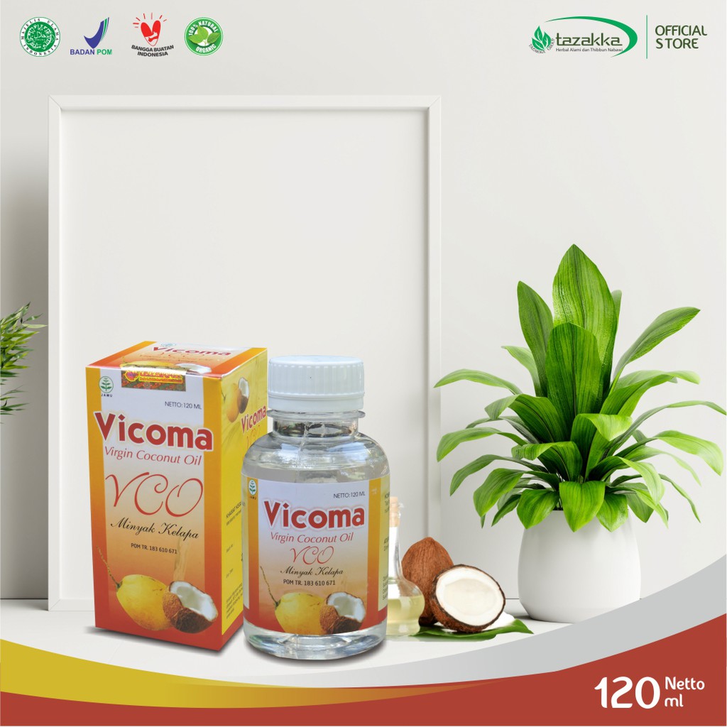 Vicoma VICOMA - VCO - Virgin Coconut Oil 120 Ml - Minyak Kelapa Asli Murni Original - Tazakka