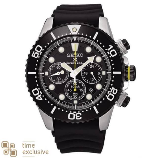 Jam tangan Seiko Solar SSC021P1 Chronograph Divers 200M Black Dial Original

| Jam Tangan Pria