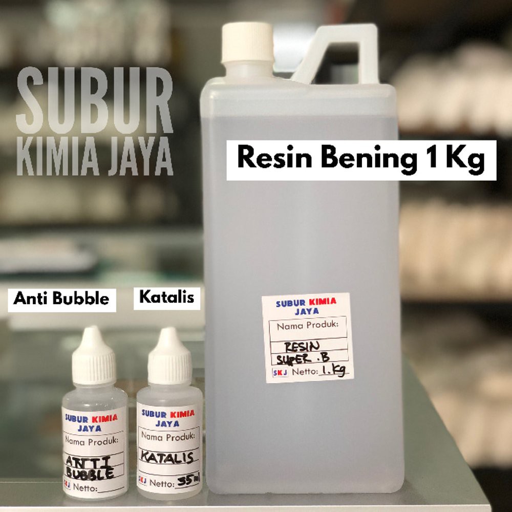 Jual Resin Bening 1 Kg Katalis 35 ML Anti Bubble 35 ML 