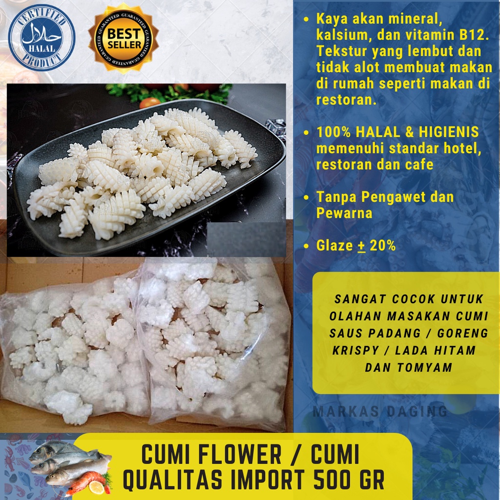 Cumi Flower Bersih Import Premium - 500gr