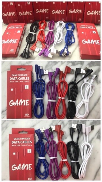 Kabel Data Charger L Mobile Legend Game Micro/Iphone/Type C Gaming