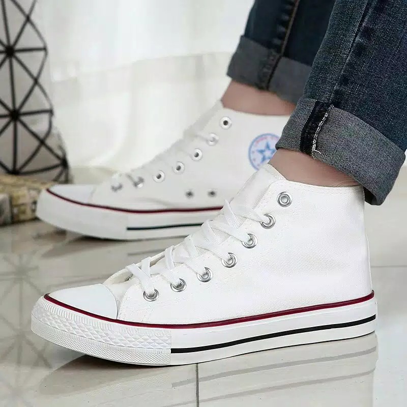 Sepatu Converse Putih List 70s Low White Play Cdg Comme Des Garcons