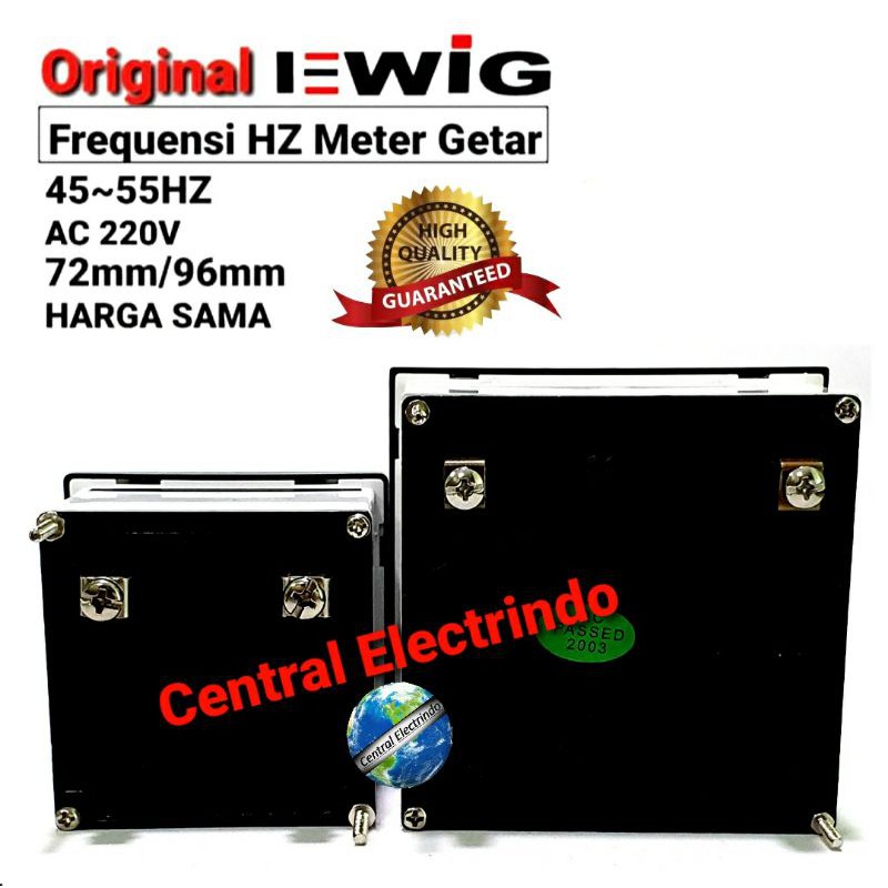 Frekuensi/Frequency HZ Meter Getar 45~55HZ AC 220V EWIG.