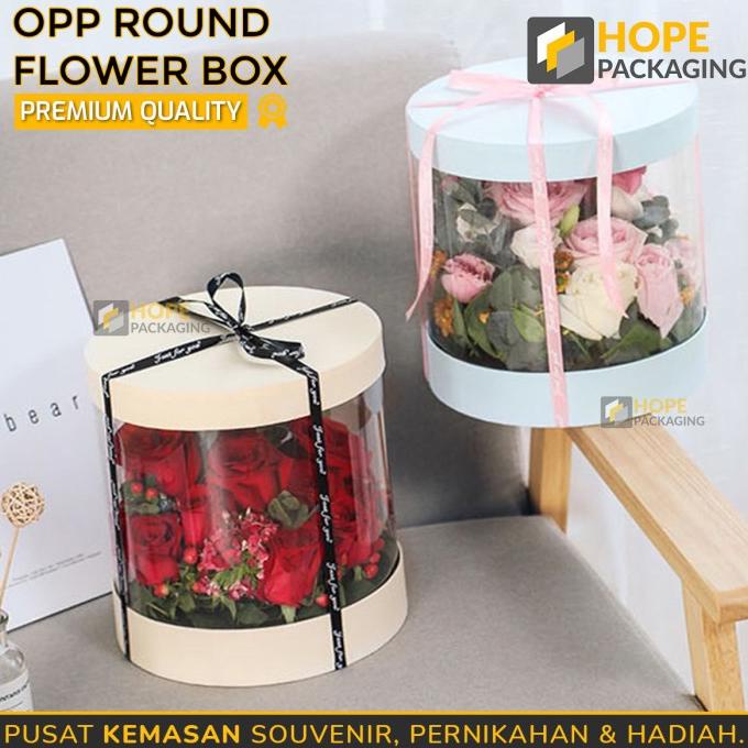 

[COD] Bloom Box Bulat Mika Transparant 20 x 25 cm Kado Bunga Souvenir Wisud [COD]