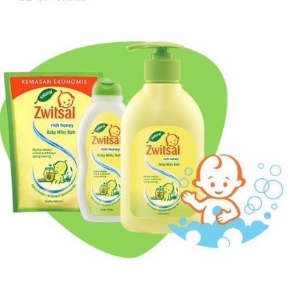 Zwitsal Baby Milk Bath Rich Honey - Sabun Mandi Susu Madu