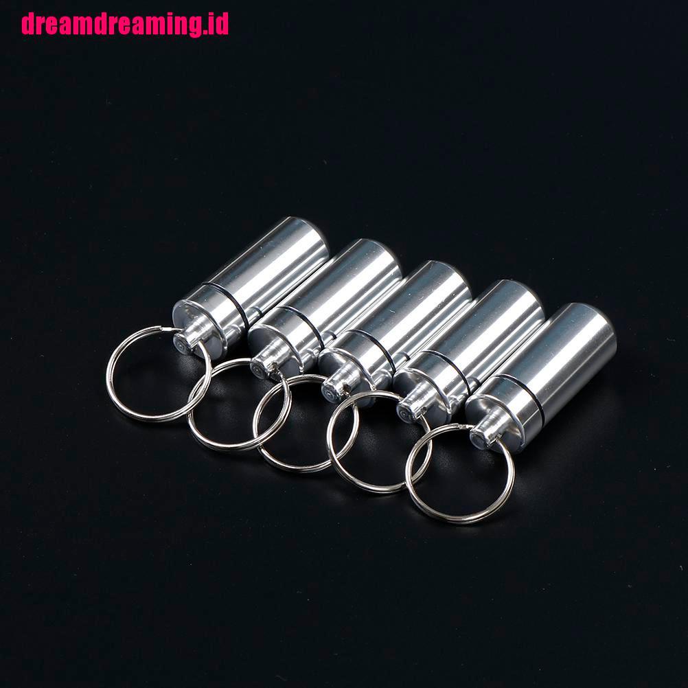 5pcs Kotak Obat Pil Bahan Aluminum Anti Air