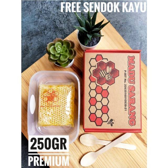 

Sarang madu 250 grm free sendok kemasan rapi - melifera - madu sarang - madu murni