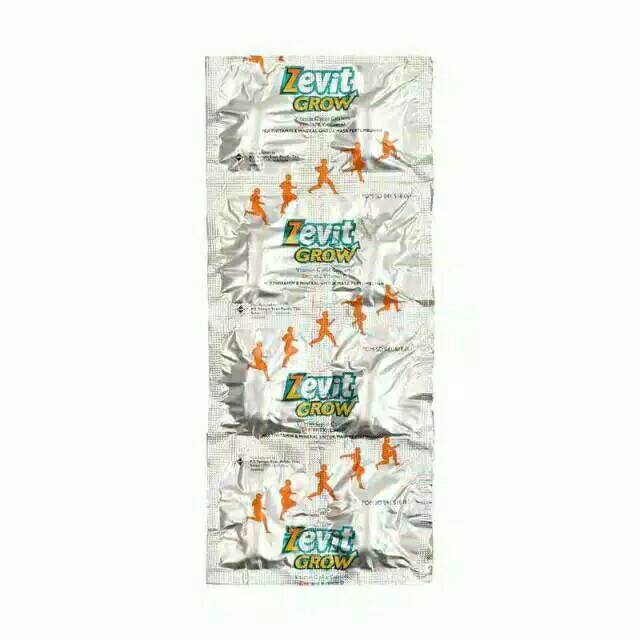 Zevit Grow (Kalsium, Vit C, Zink) Multivitamin Remaja