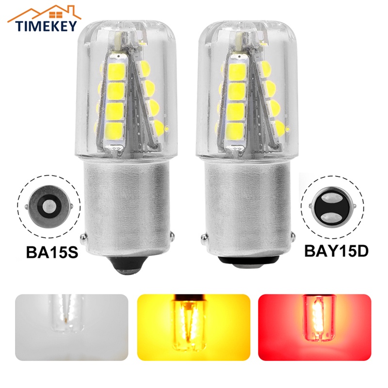 Tk 1pc Lampu Led 1157 Bay15D P21 5w P21 / 5w 1156 Ba15S P21W Untuk Sein Mobil