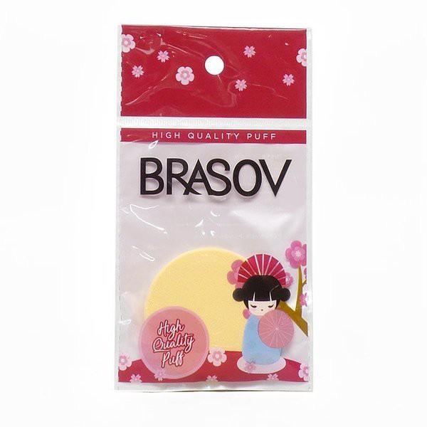 BRASOV Spons Bedak / Foundation 1 Pcs Sponge Puff Make Up Tools Fondation Powder Kotak Bulat