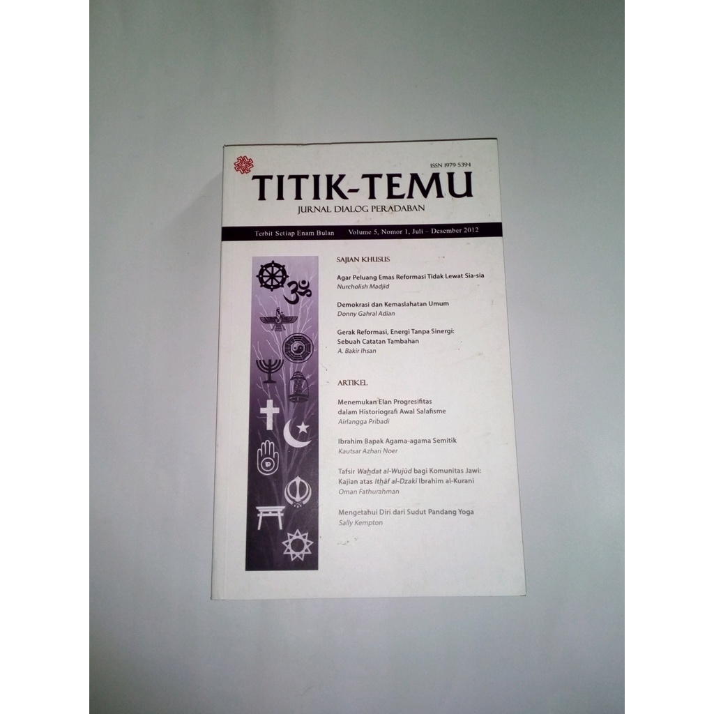 Titik Temu jurnal Dialog Peradaban volume 5 nomor 1juli desember 2012
