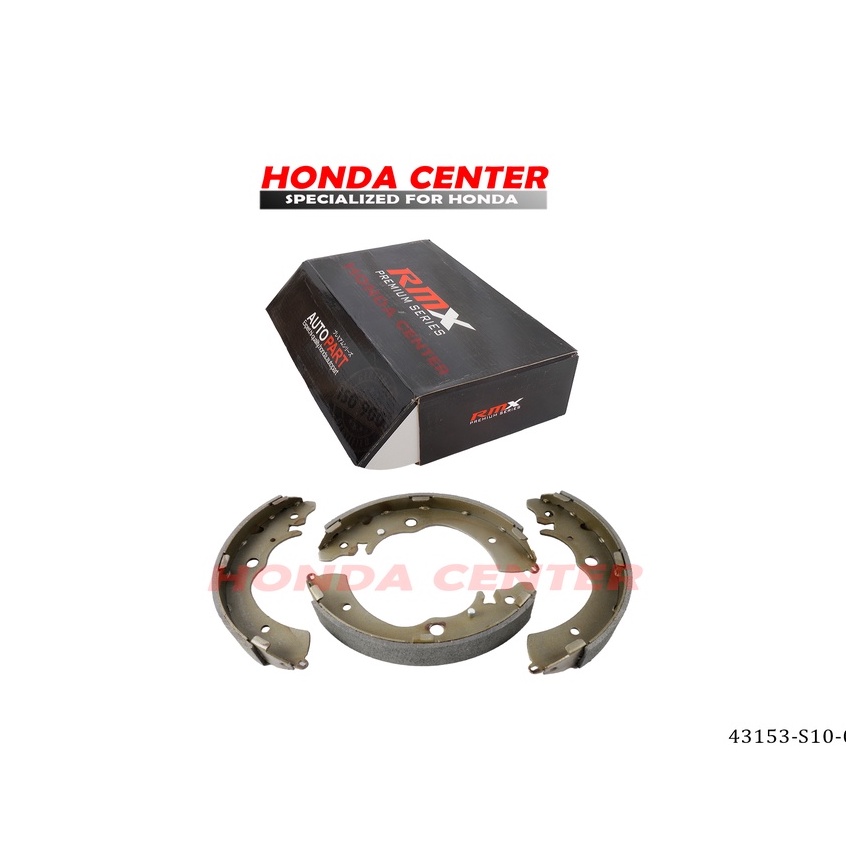 kampas rem brake shoe sepatu rem belakang crv gen1 2000 2001 stream 1700cc 2002 2003 2004 2005 2006 freed brv 43153-S10 tromol