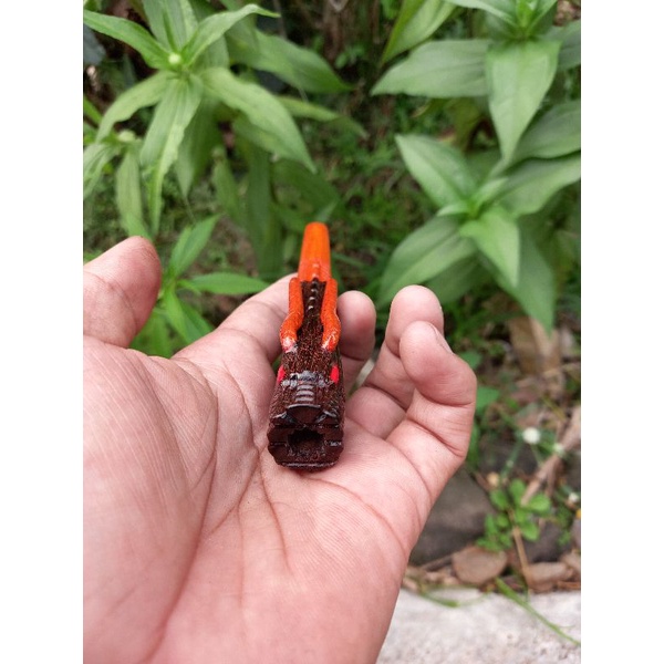 pipa ukir naga tobacco pipe fire dragon galih asem galih secang