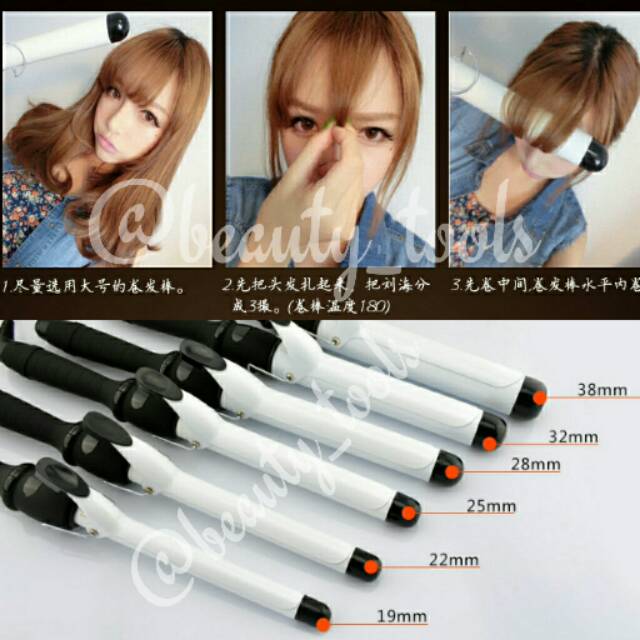 Catok Rambut Curling Iron 28mm 32mm 38mm untuk Rambut Keriting Ikal