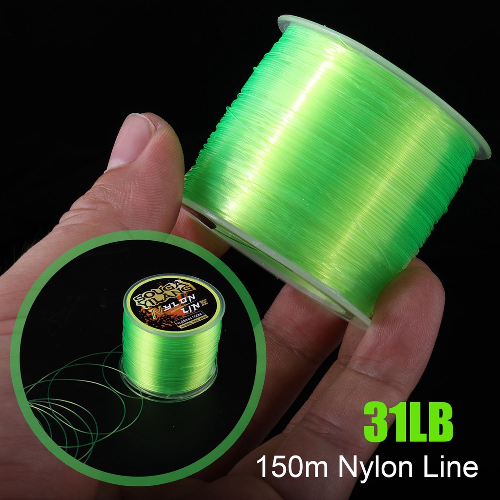 5.2LB-31LB 150M Pancing Super Kuat Transparan Nylon Fluorocarbon Fishing Multifilament Tackle