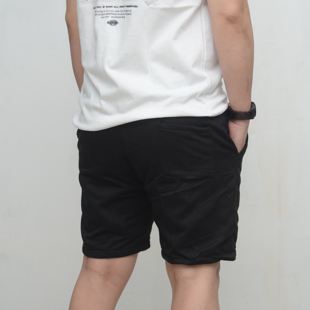 Wengkie.id / Boardshort / celana pendek pria / celana pendek wanita / celana casual / celana pendek murah / Warna Hitam