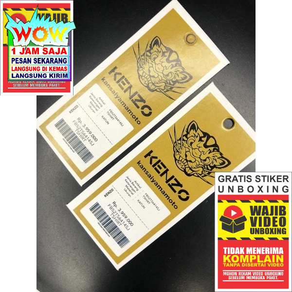

KENZO LABEL TAG HANGTAG SUPER PREMIUM CO 1X DI KIRIM 600PCS