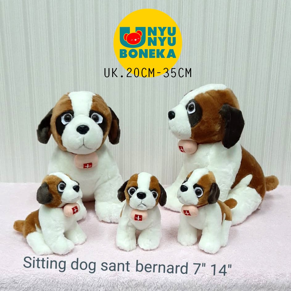 Boneka soft dog bernard 20cm dog anjing ultah