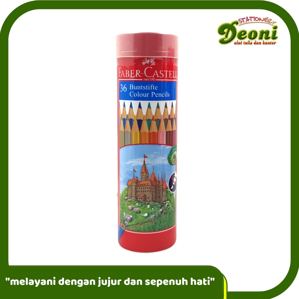 

FABER-CASTELL Buntsifte Colour Pencils in Round Tin 36L Pensil Warna