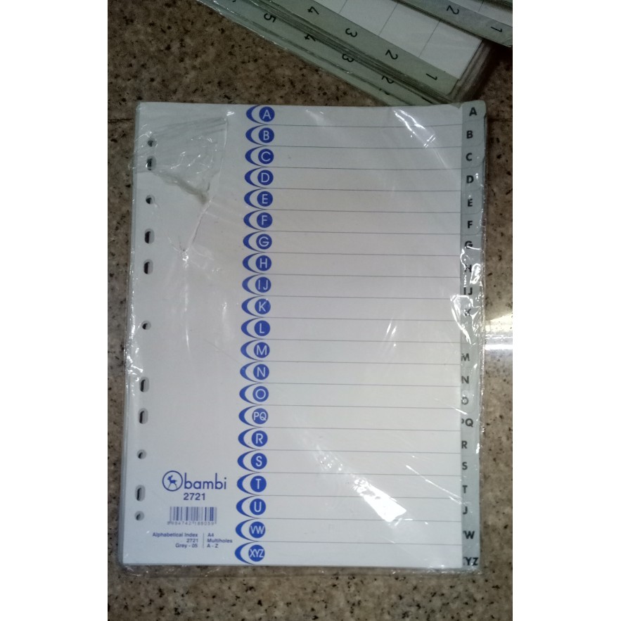 

divider plastik A4 A Z BAMBI 2721