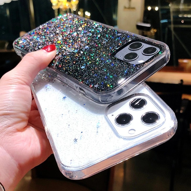 Iphone 13 Pro Max Bling Glitter Sequin Sparkling Soft Case Iphone14 12 Pro Max X XS Max XR iPhone 8 7 6 6S Plus Sarung Belakang