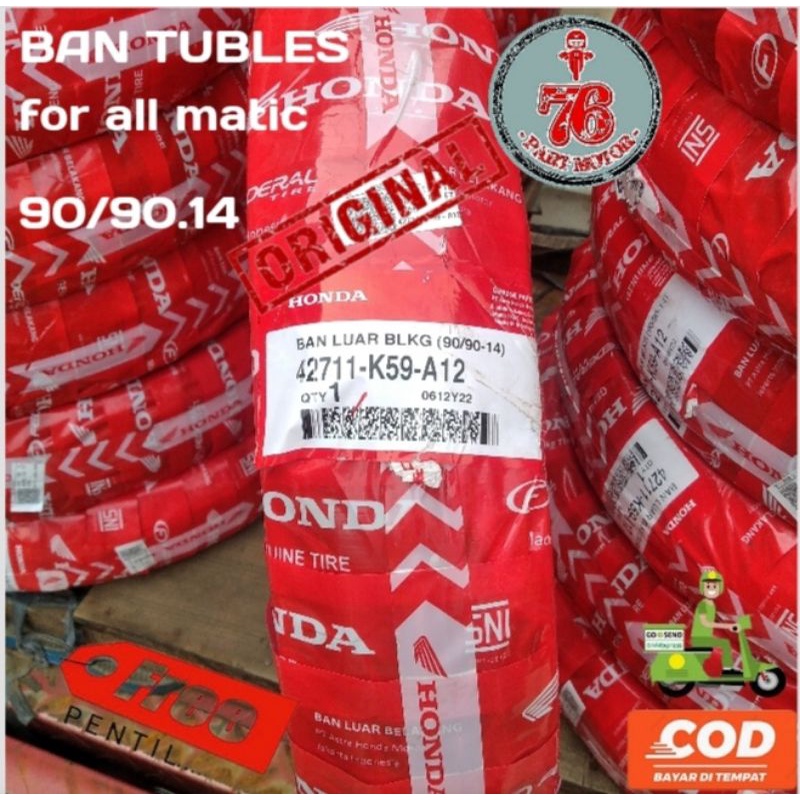 BAN TUBELESS FEDERAL/HONDA 90/90 .14 FREE PENTIL