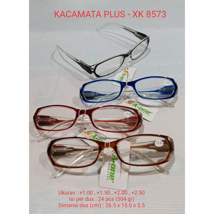 Kacamata Baca Plus (+) XK 8573 Pria / Wanita +1.00, +1.50, +2.00, +2.5