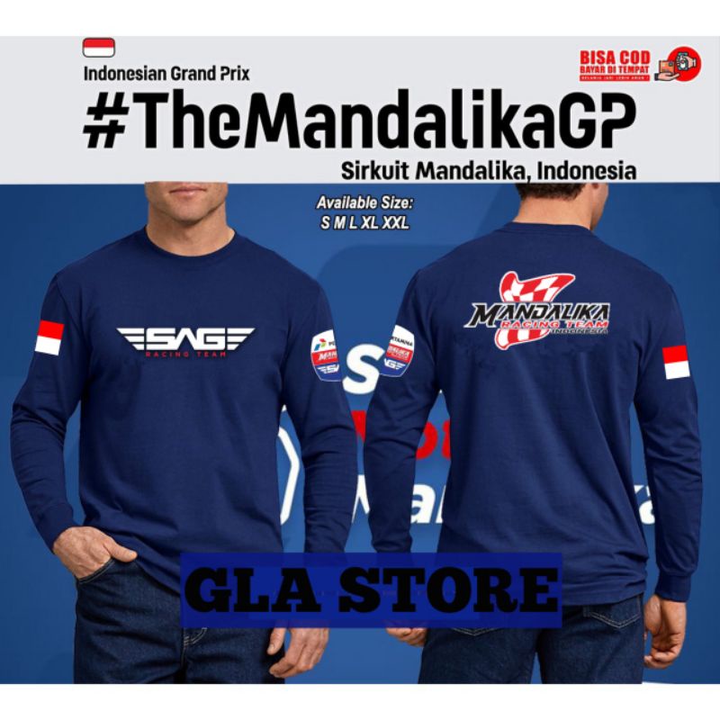 kaos mandalika tangan panjang/baju SAG MANDALIKA RACING TEAM