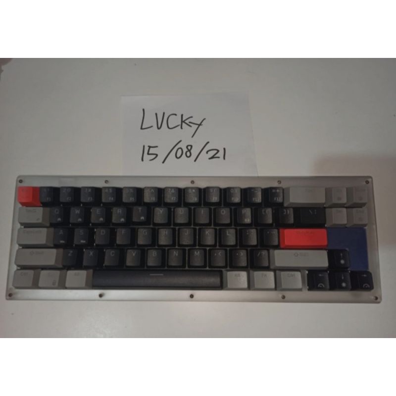 Keyboard Daxa M71 Pro + Akrilik + Gateron Red + Keycaps Bawaan + Painted Case