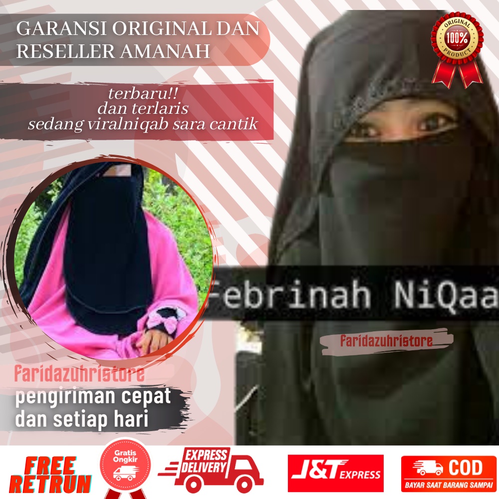 Cadar Niqab Niqob Poni Veil Yaman Panjang Long Purdah Butterfly Renda Murah Bandana Purdah Hitam Ori