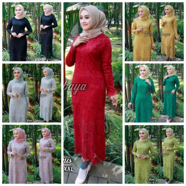[ ATASAN SAJA ] KEBAYA BROKAT MODERN TUNIK LONG ALEETA 01